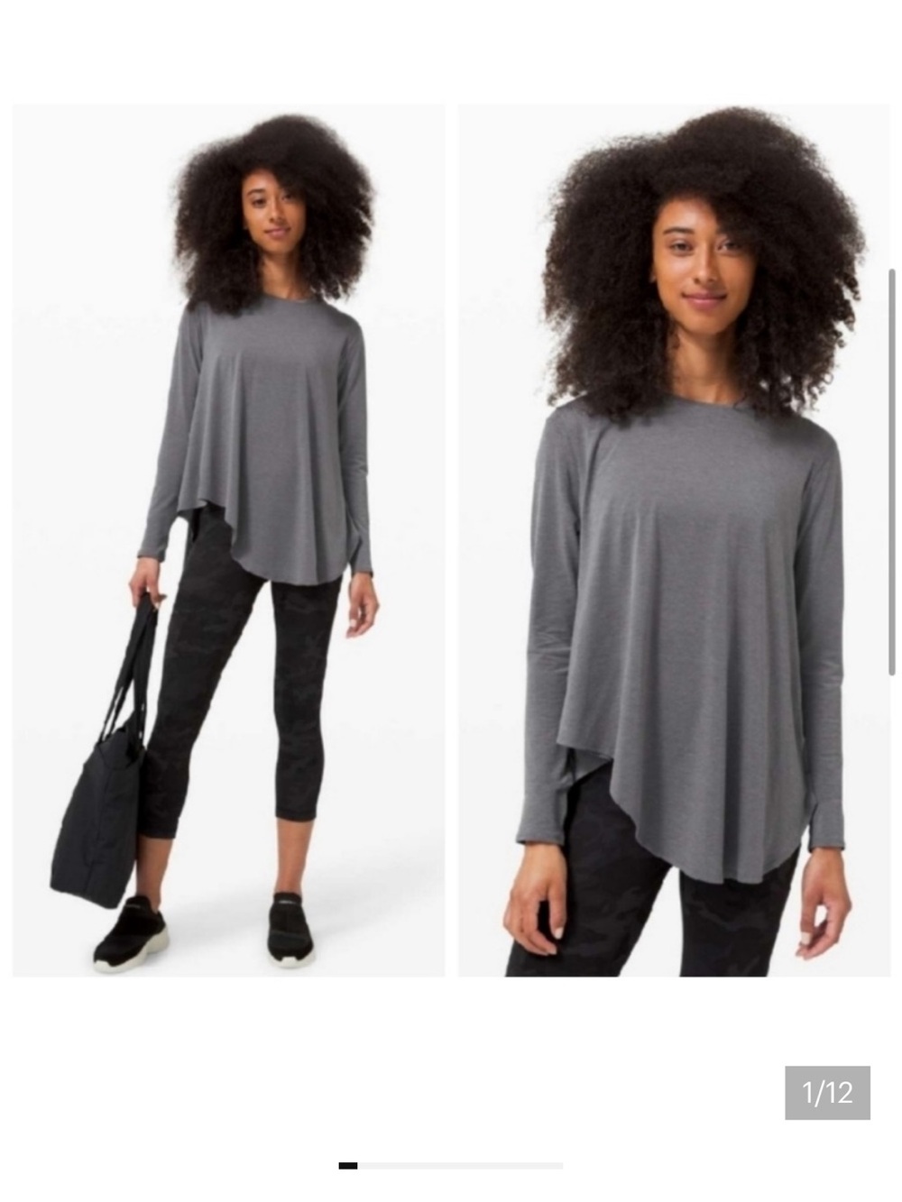 Lululemon lifted balance long-Sleeve Top — Gray